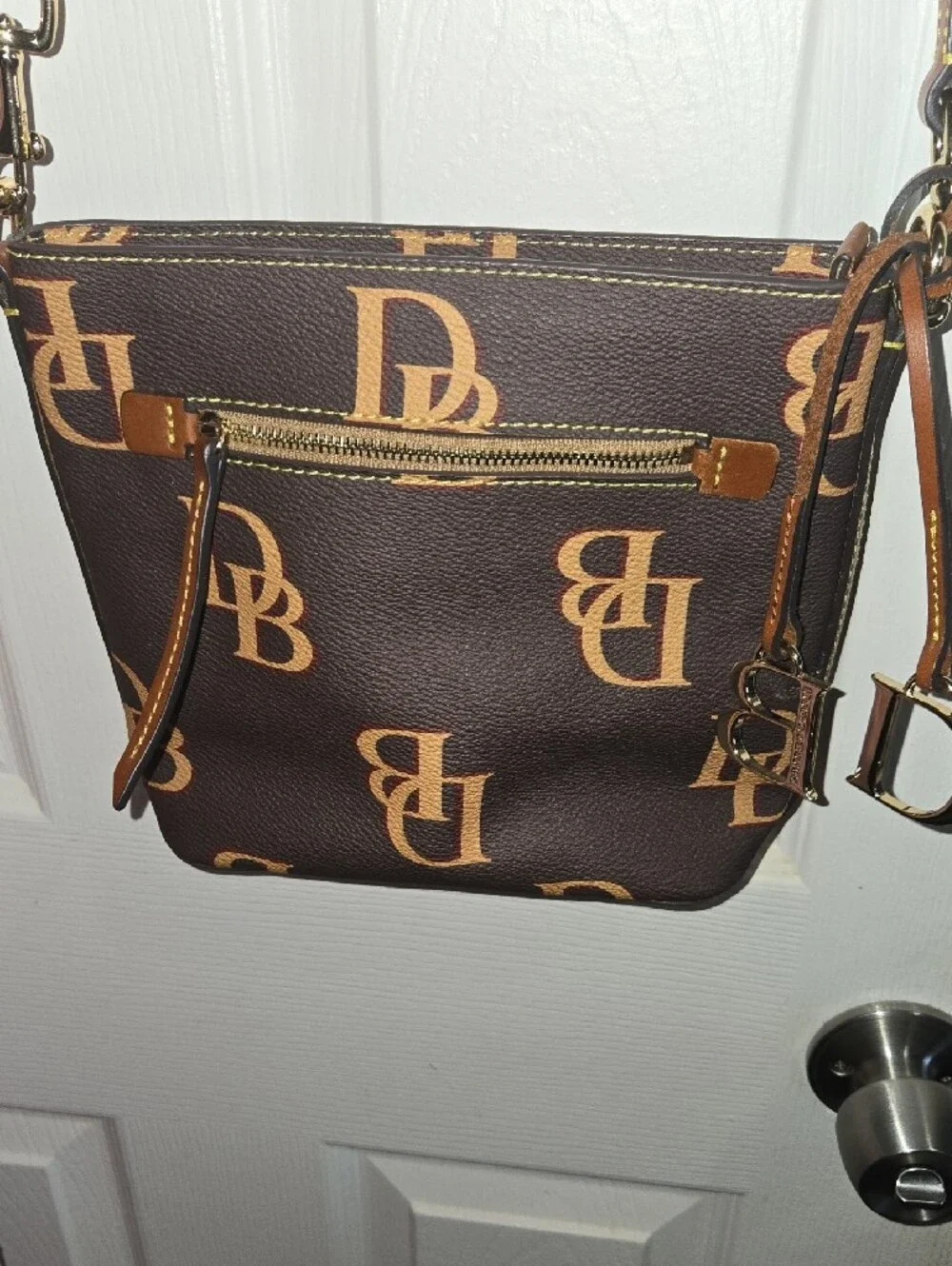 Dooney And Burke Brown and Tan Crossbody Bag - Picture 12 of 13